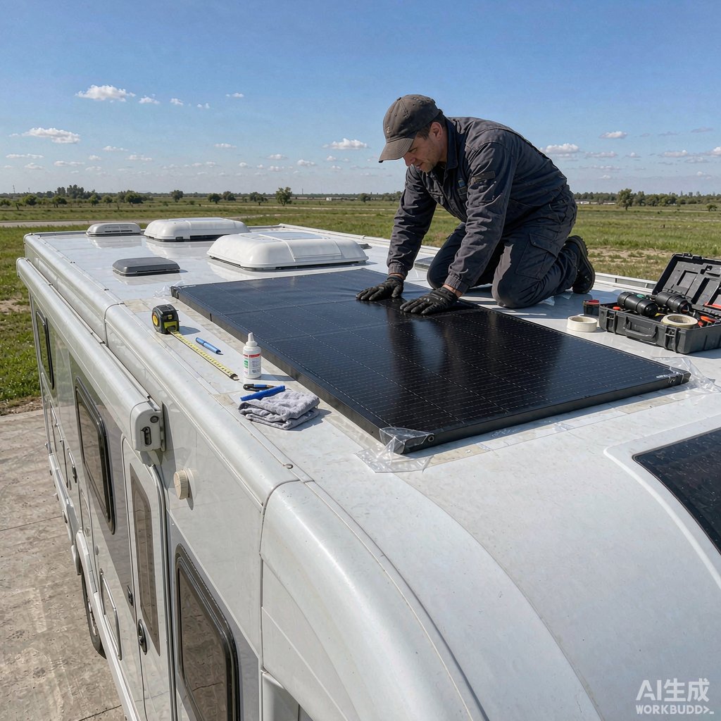 房车车顶太阳能系统加装