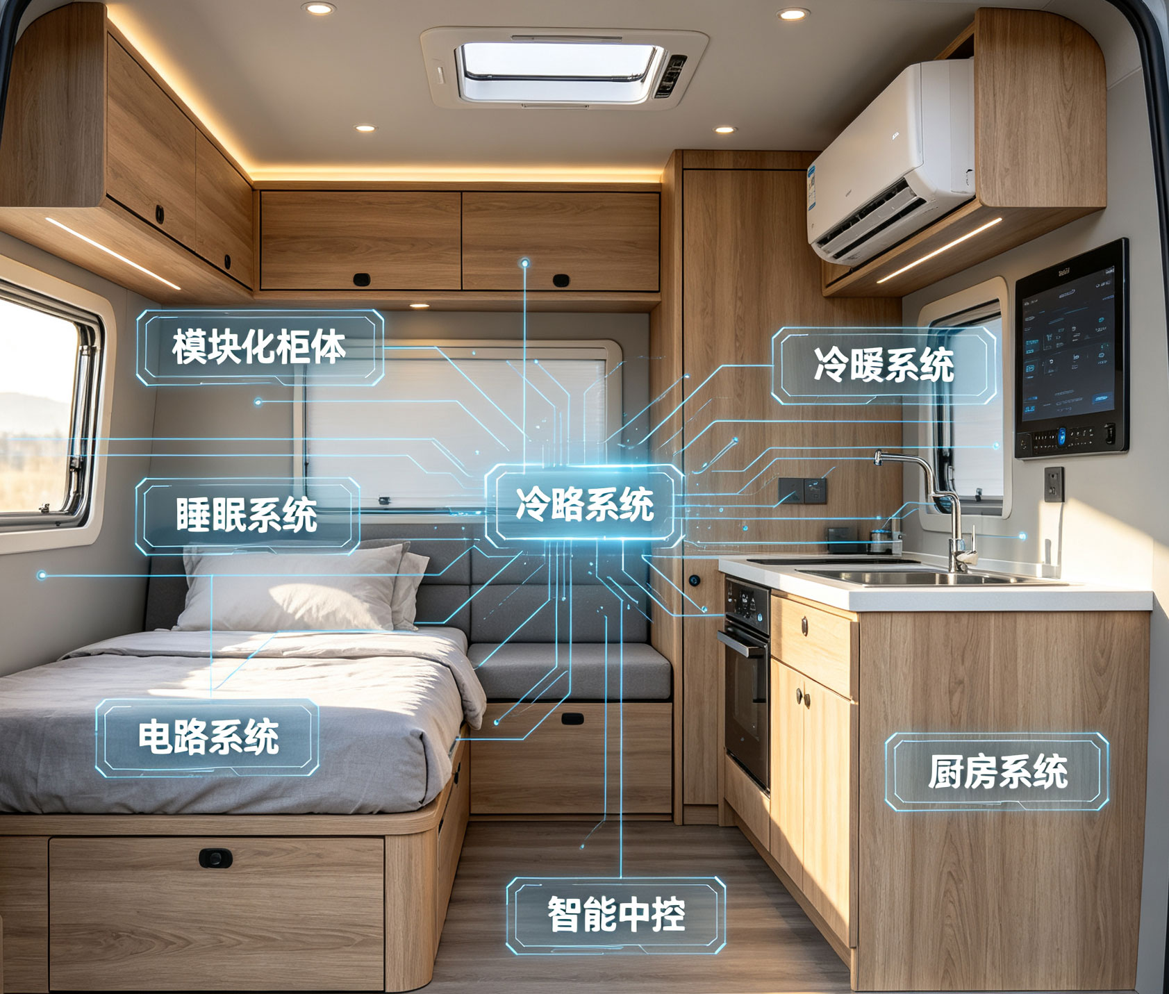 重汽先锋官V宿营车整车定制 全域智能中控系统｜数据可视化+智能合规管控体系